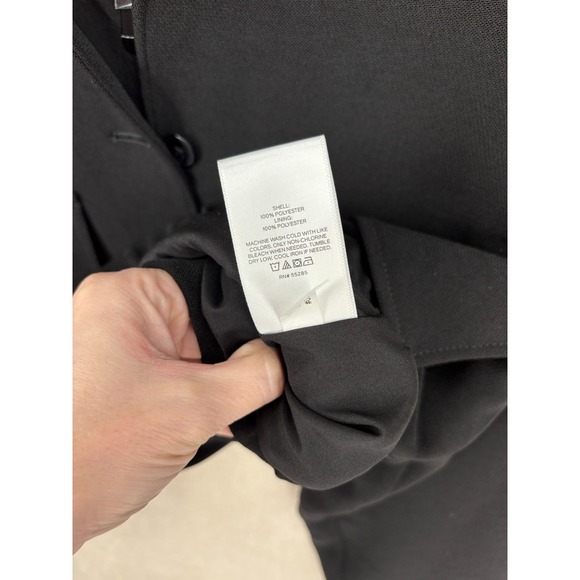 Express Jacket Womens M Black Cropped Bomber Patch Pockets New - Picture 6 of 9